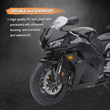 NTHREEAUTO Flush Mount Turn Signals LED Smoked Motorcycle Blinkers Indicators Compatible with Honda CBR919 CBR600 F3 F4 F4i CBR600RR CBR1000RR
