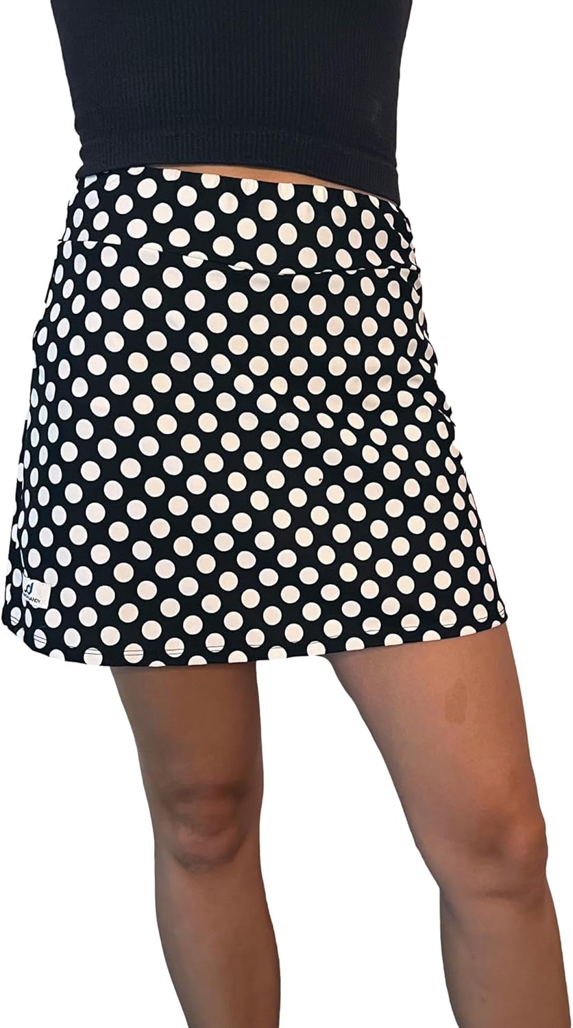 Black & White Polka Dot slim Style Golf/Tennis Skort/Skirt