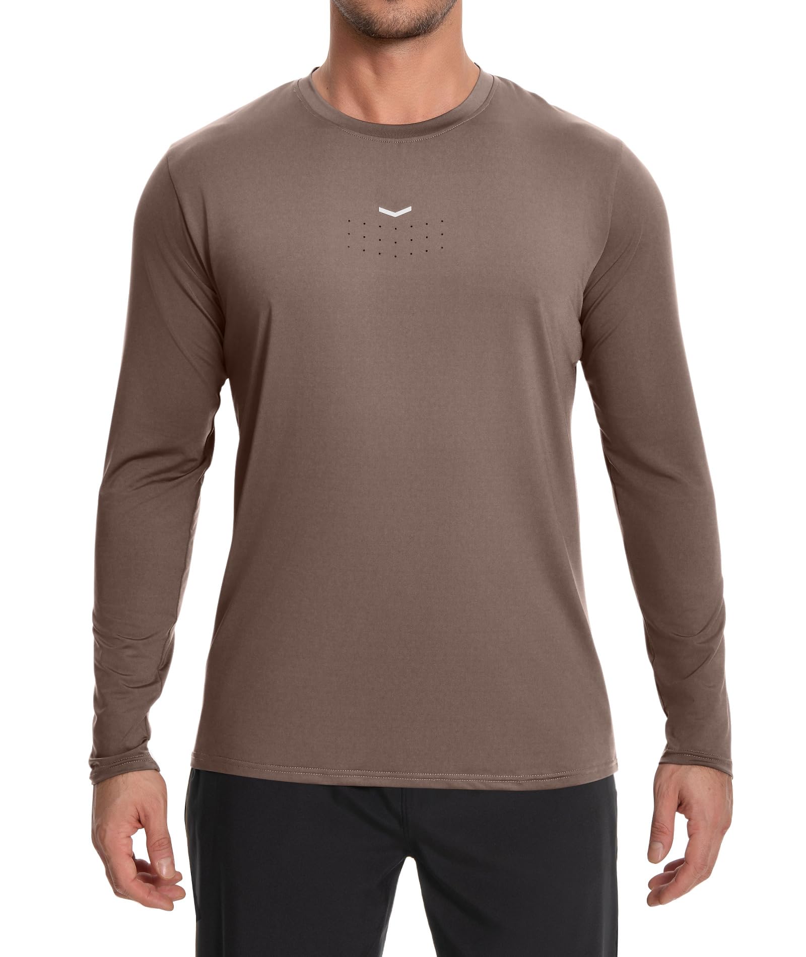 Boyzn Herren Langarmshirt T-Shirts, UPF 50+ UV Schutz Schnelltrocknend Funktionsshirt, Atmungsaktiv Langarm Sportshirt Gym Running Tops Outdoor Workout Oberteil für Männer
