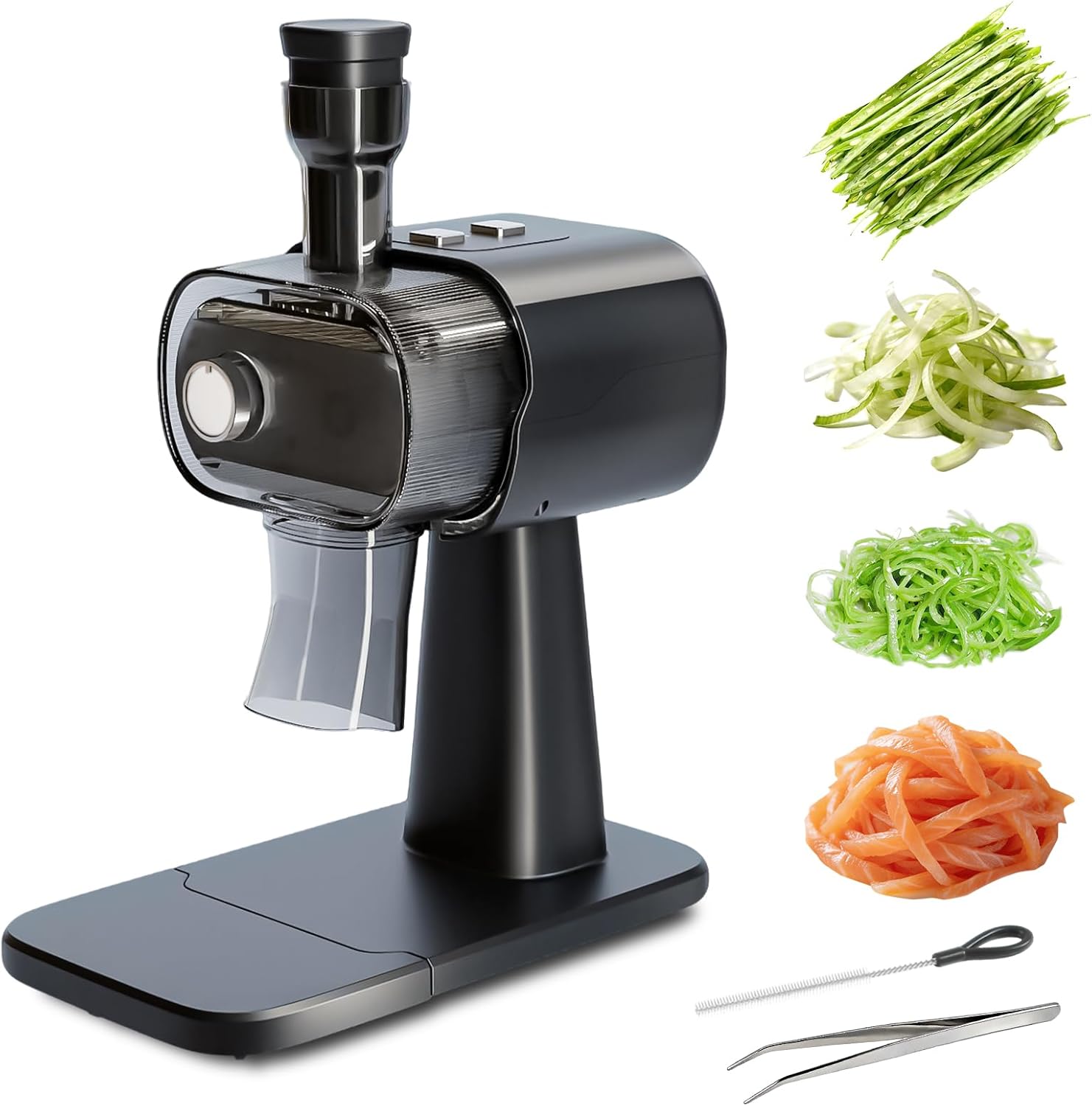 Electric Green Onion Grater, Commercial Spring Onion Cutter, Home Kitchen Shallot Julienne, Stainless Steel Blade Scallion Shredder, Suitable for Chili, Meat, Fish, Green Bean, 3mm