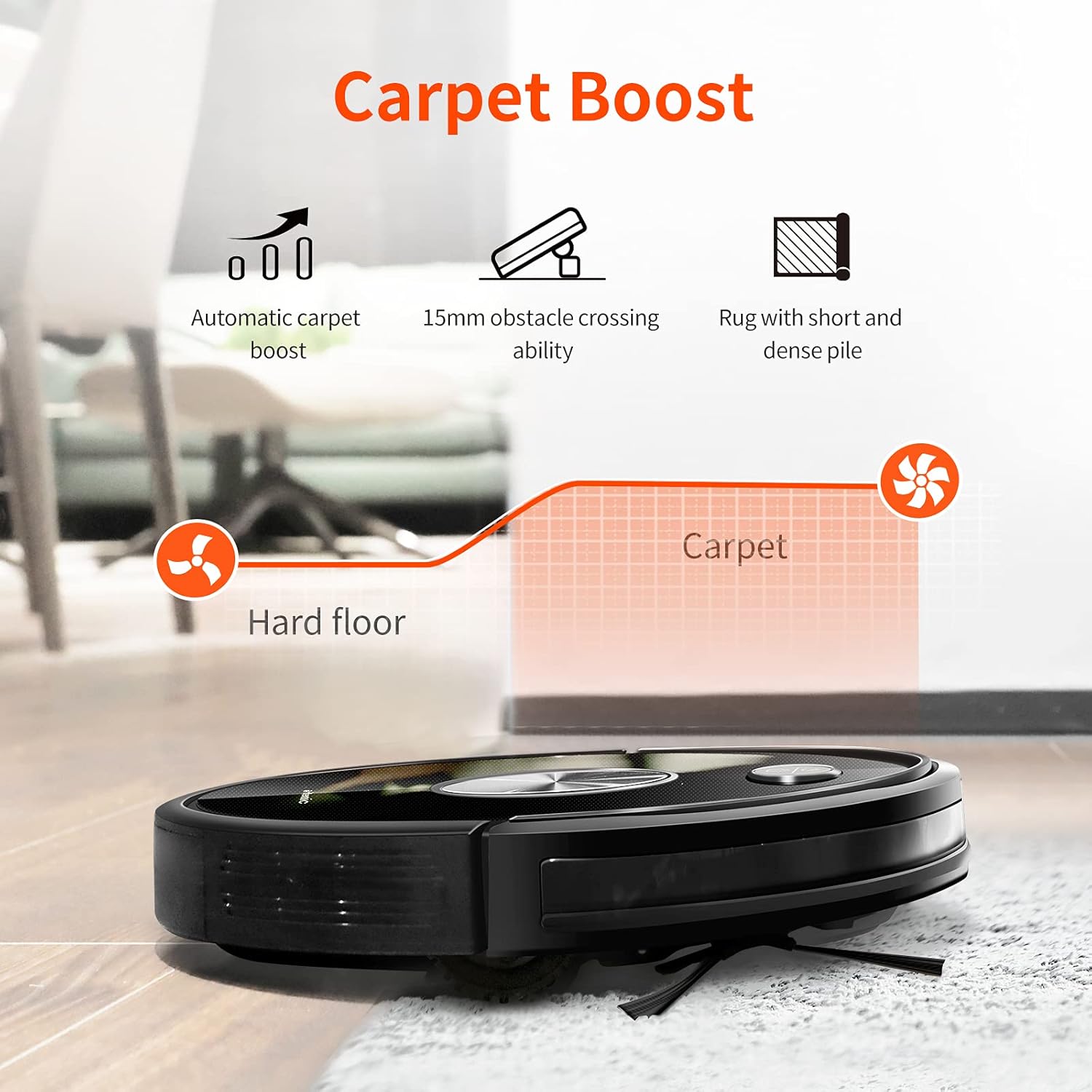 Suреr Chеар 🛒 Ultenic D5 Robot Vacuum Cleaner, Wi-Fi & Alexa Control, 2200Pa Strong Suction, Super-Thin, 500ML Large Dustbox, Boundary Strips, Ieal for Pet Hair Carpets Hard Floor(Water Tank Not Included)