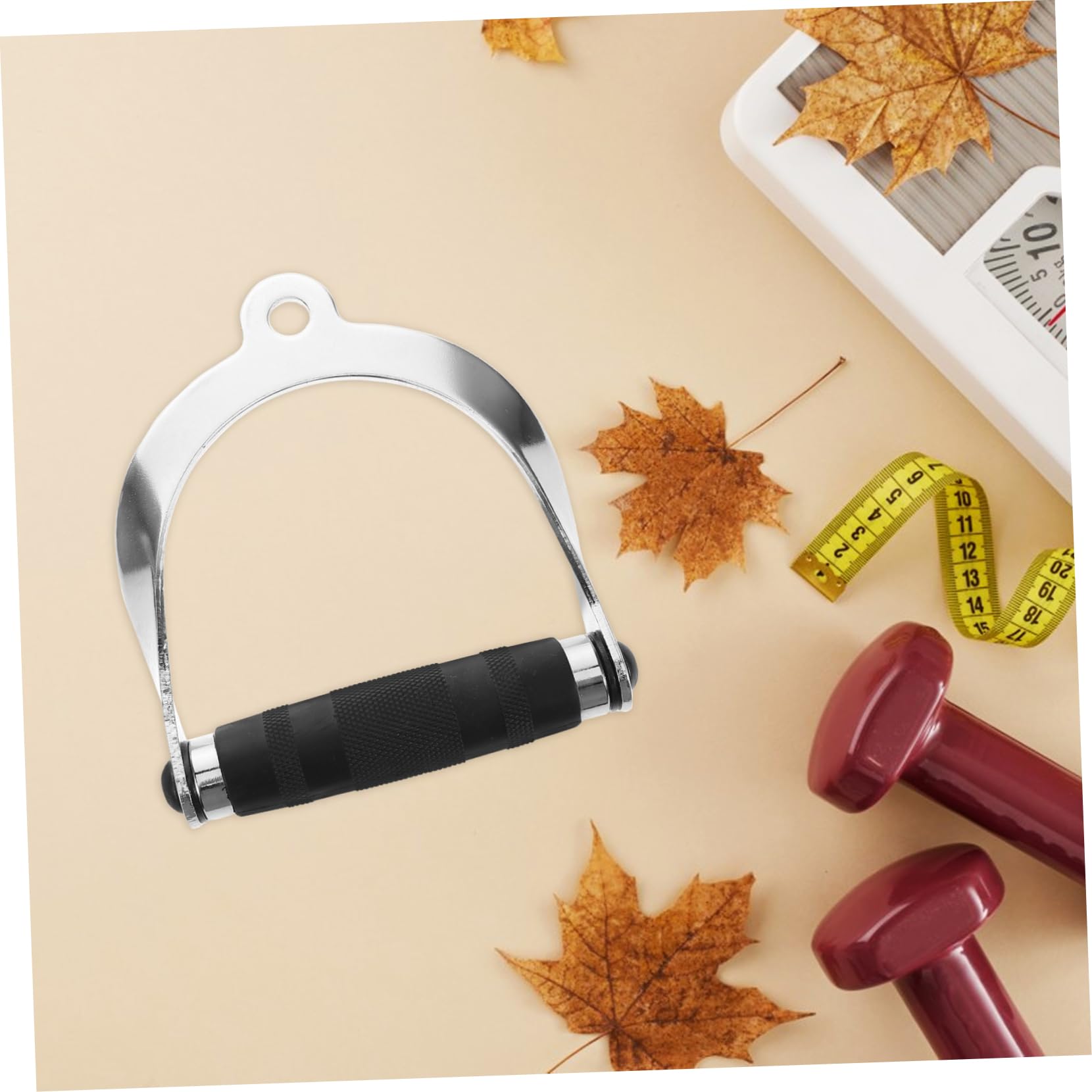Mango D para Ejercicio de Brazos y Accesorios de Cable para Gimnasio Agarre Ergonómico Antideslizante Compatible con Diversas Máquinas de Fitness para Entrenamiento