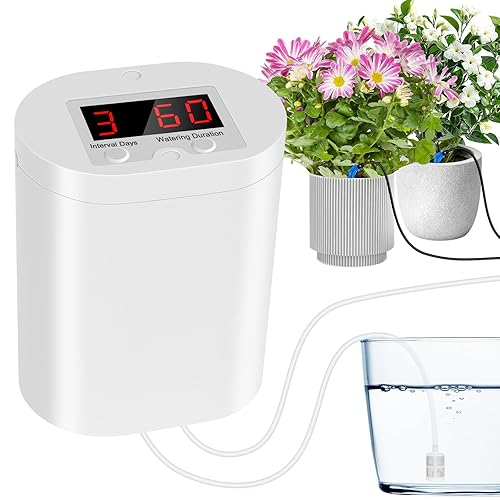 Sistema de riego automático para 8 plantas en maceta, dispositivos de riego de plantas de vacaciones con kits de riego por goteo, agua automática