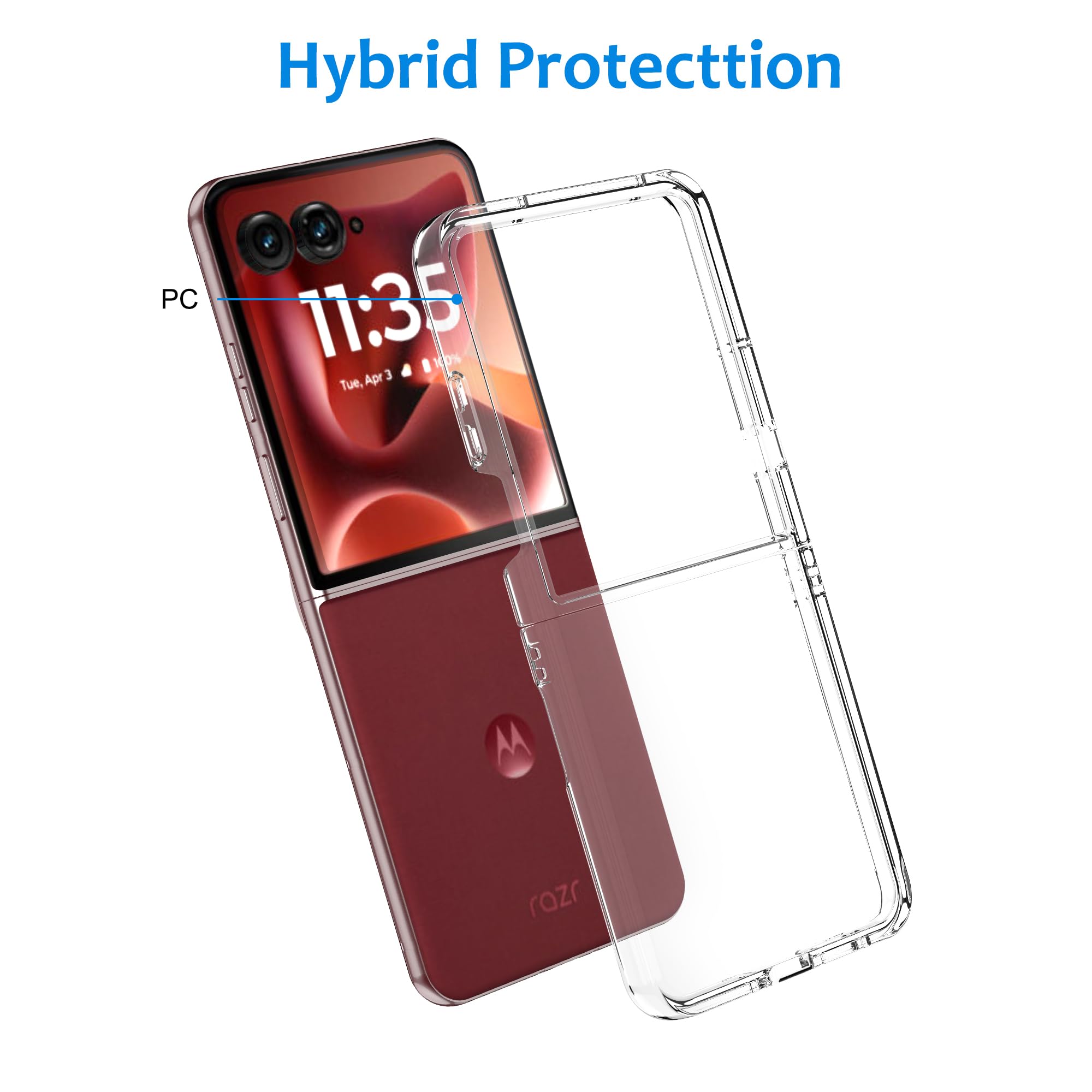 CAUHENYEE Cover per Motorola Razr 60 Ultra Custodia, Antiurto e AntiGraffio