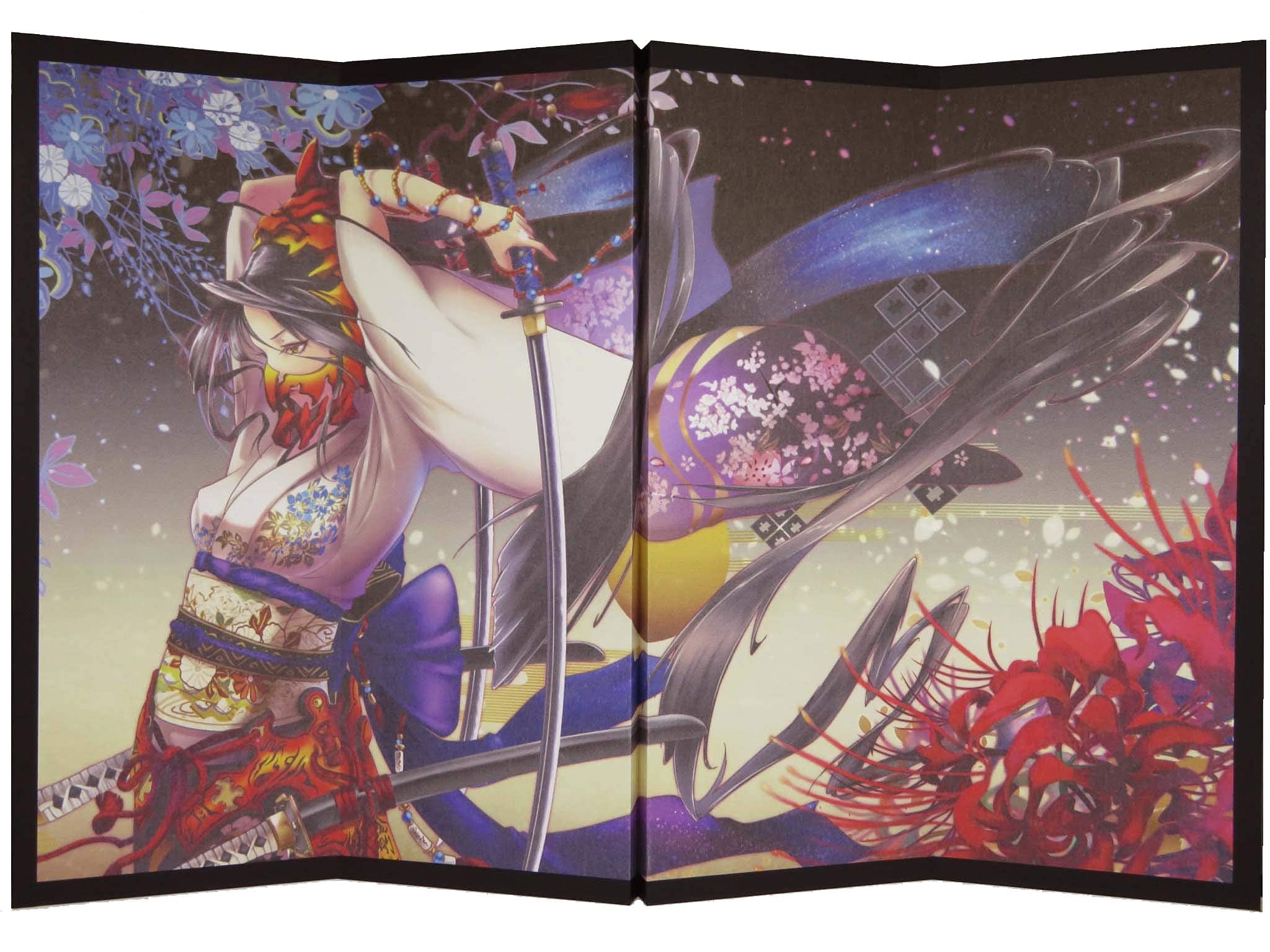 Amazon.co.jp: ポスターパネル（アート＆アニメ） 木製屏風 四曲