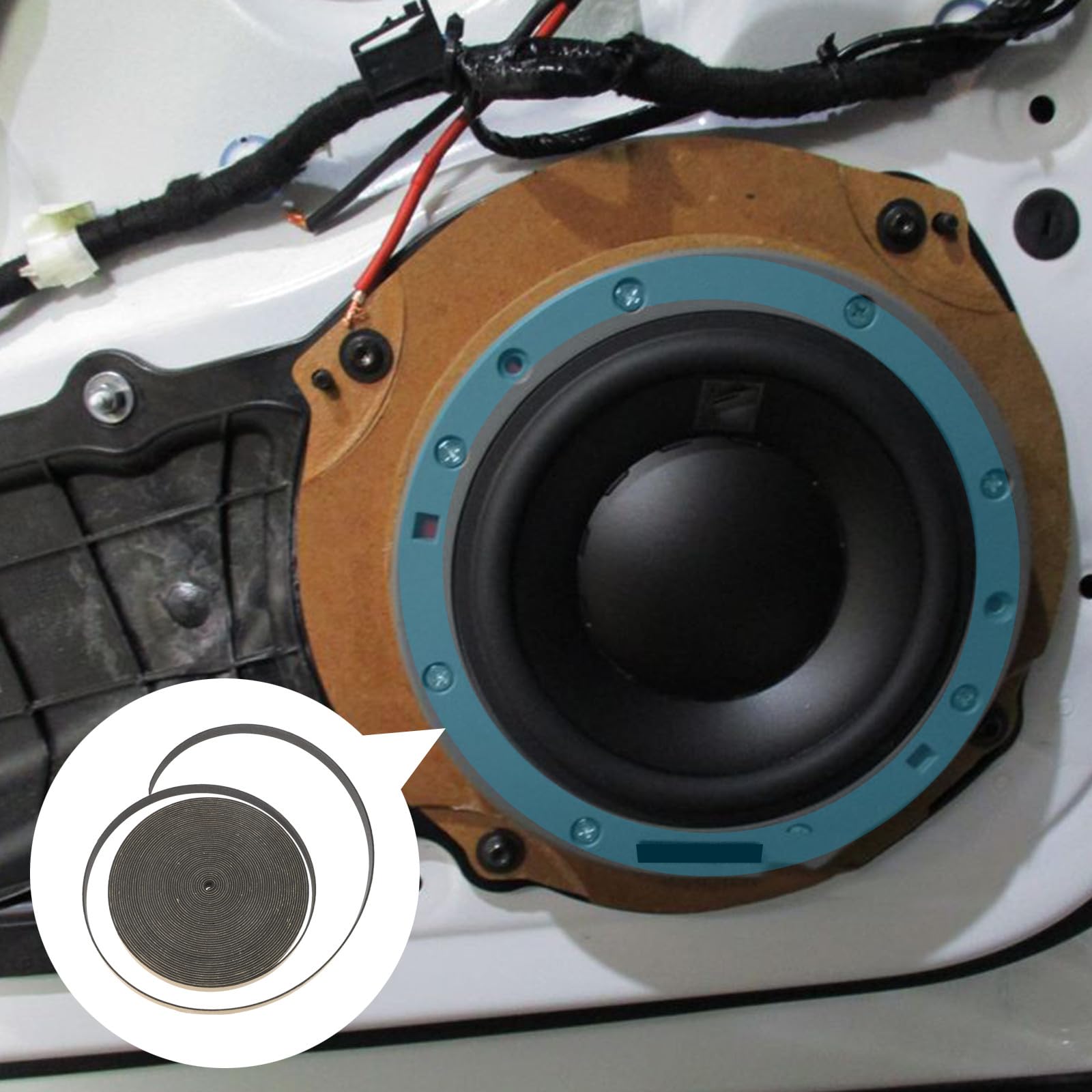 Ciieeo Bande de Mousse Ruban d'Étanchéité 10 Mètres 12 MM pour Haut-Parleur Isolation Acoustique Adhésive