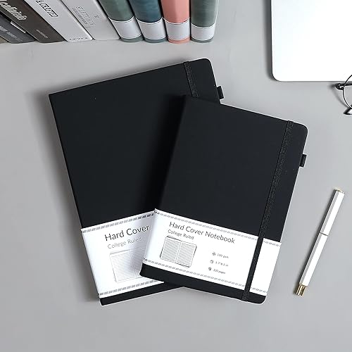 Miniatura 4 de CAGIE Cuaderno rayado, 320 páginas, cuaderno de rayas universitarias, diario grueso de papel de 3.53 ozyd, diario A5 de tapa dura de cuero para