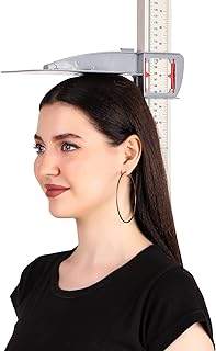 PRESTIGE Height Measuring Scale Stadiometer for Adults and Children (White, 210 cm)