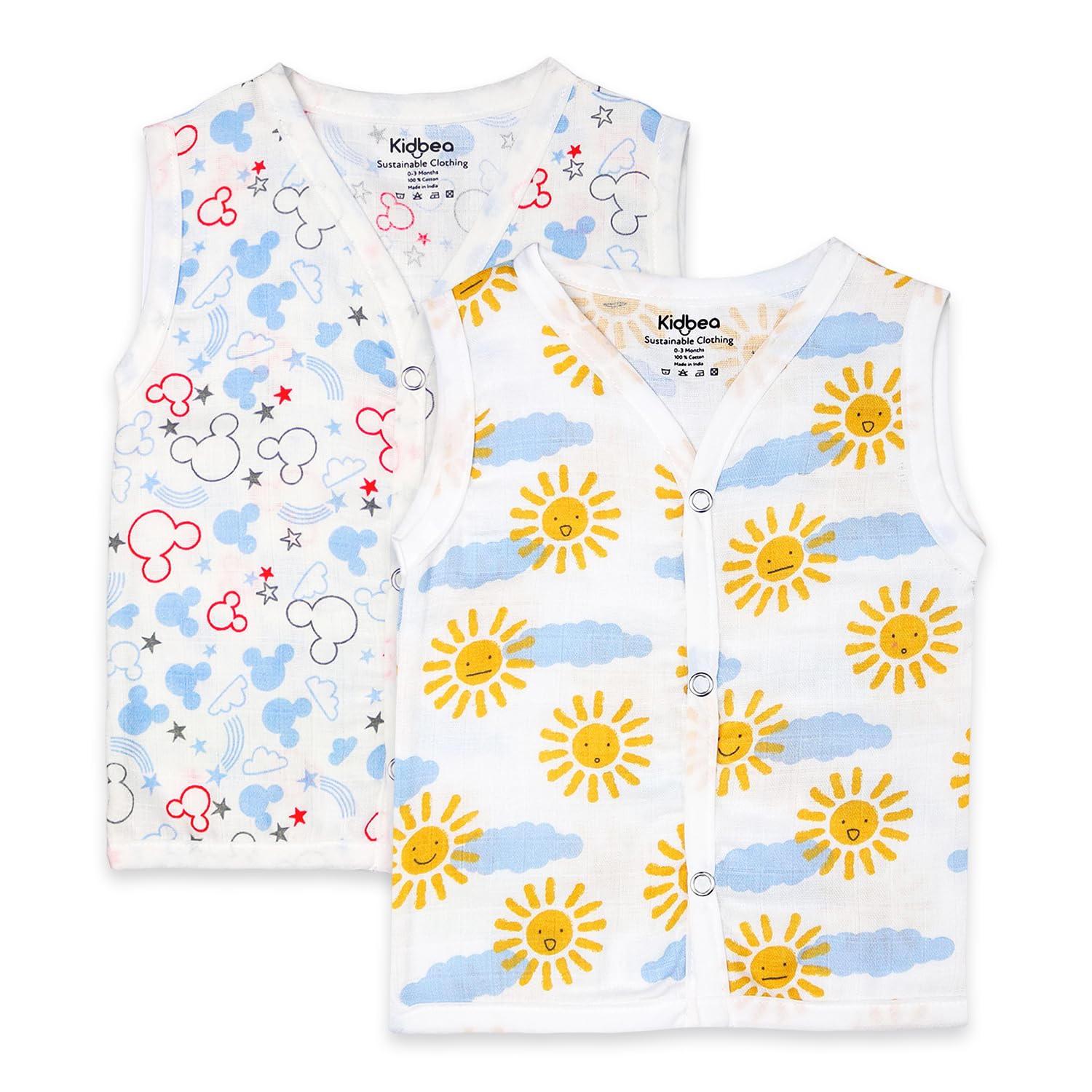 Kidbea Baby-Boy's Printed Relaxed Fit Jhabla-image-24