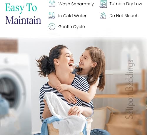 Miniatura 9 de Olympic QueenSuper Queen - Juego de sábanas de 66 x 80 pulgadas, sábanas para caravana, 100% algodón, algodón egipcio de fibra larga para colchones