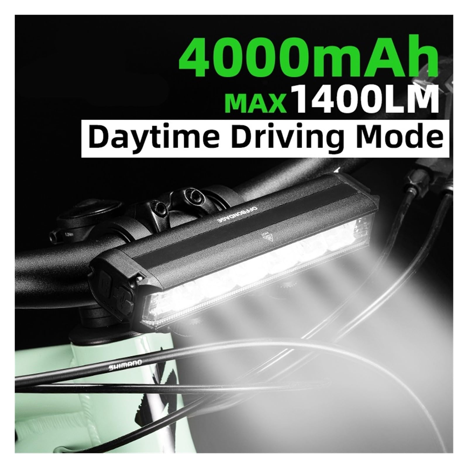 1 luz Delantera Impermeable for Bicicleta de 2600 LM.