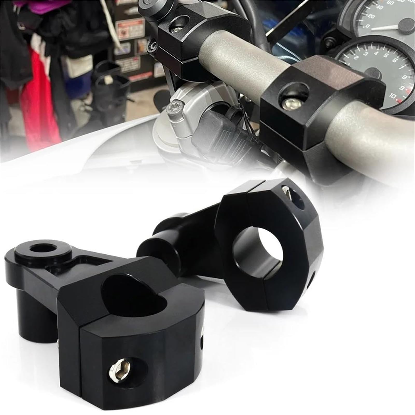 Pontets de guidon 25,4 mm pour moto Triumph Bonneville et Thruxton 900 de 2001 à 2020