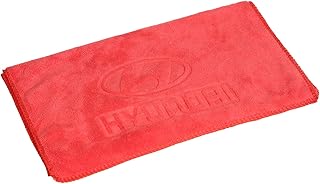 BOOM Hyundai Car Drying Towel, Free Microfiber Cleaning Cloth, Premium Professional Soft Microfiber Towel, Super Absorbent Detailing Towel for Car/Windows/Screen/Kitchen - Red