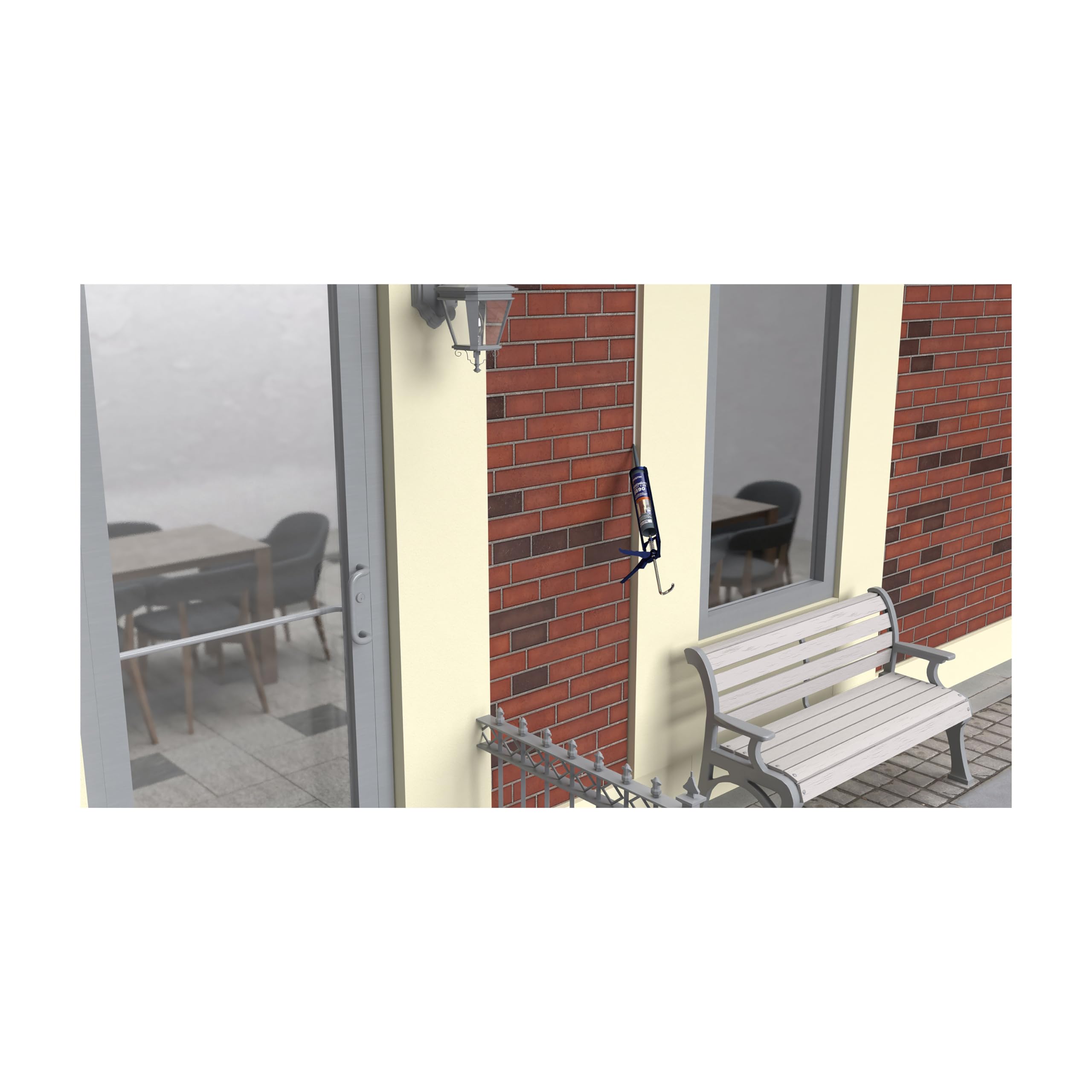 Bostik S590 - Sellador de sellado Edificio 4 en 1 - Interior y Exterior - Juntas de calafateo, Dilatación, Fachada y Acristalamiento - Color: Gris Antracita Ral 7016 - Cartucho 300 ml