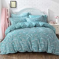 Vista 9 de FADFAY Juego de funda de edredón de 3 piezas, tamaño Queen, color negro liso, 100% algodón, suave y ligero, juego de ropa de cama para todas