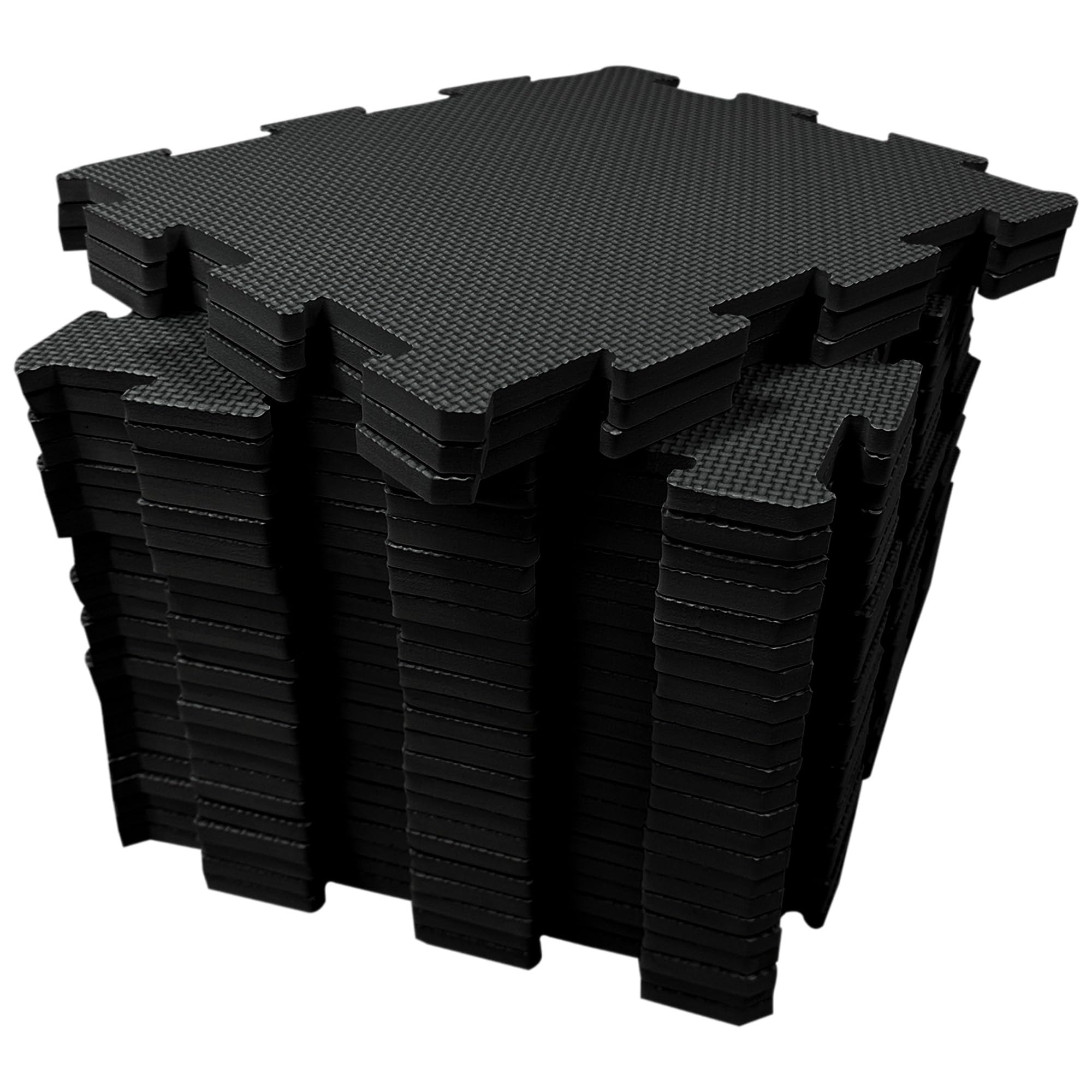 Baby Foam Play Mat 29x29cm Thick & Soft EVA Interlocking Tiles – 10mm Non-Toxic Safe Play Flooring for Babies & Toddlers Puzzle Matting for Nursery & Kids Room (Black, 30 Tiles)