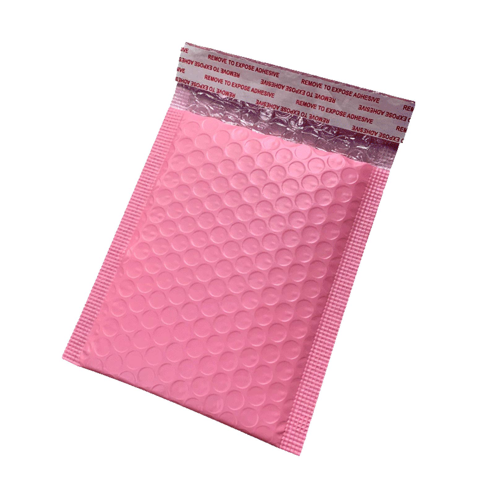 Sobres pequeños acolchados con forro de burbujas de polietileno, paquete de 12 sobres de envío de 5 x 7 pulgadas, color rosa, autoadhesivos, impermeables, a prueba de golpes y polvo (rosa, 5 x 7