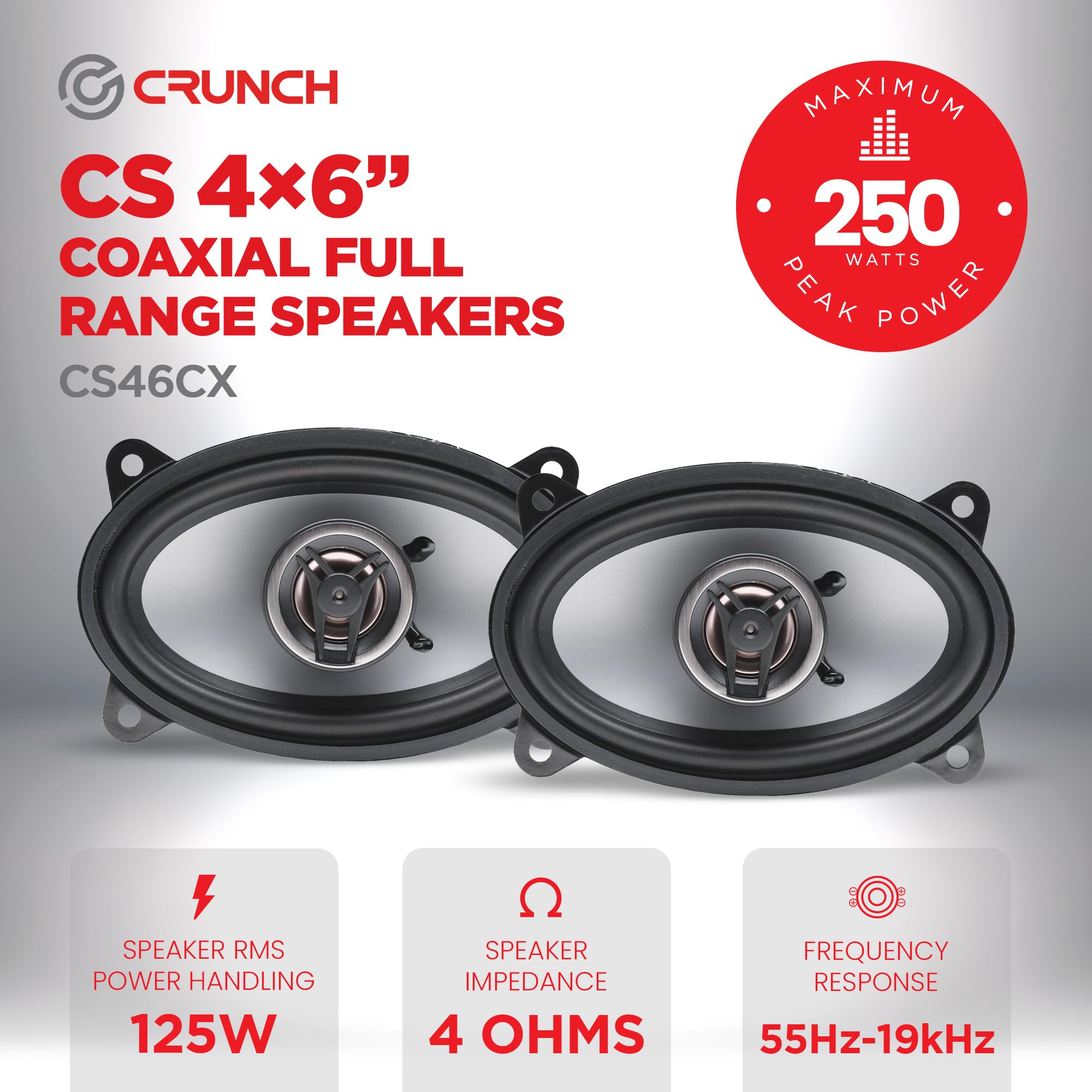 Amazon.com: Crunch CS46CX CS Series Speakers (4