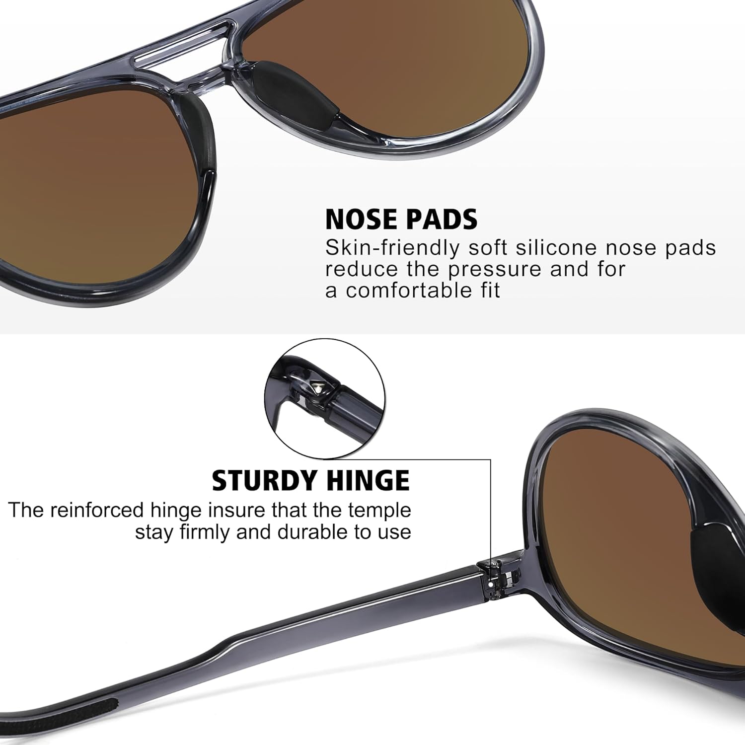 STORYCOAST Polarized Aviator Sunglasses for Men Women Classic Retro Aviators Sports Driving Running Sun Glasses - Image 6