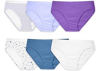 Fruit of the Loom Women's Eversoft Cotton Bikini Underwear, Tag Free & Breathable
