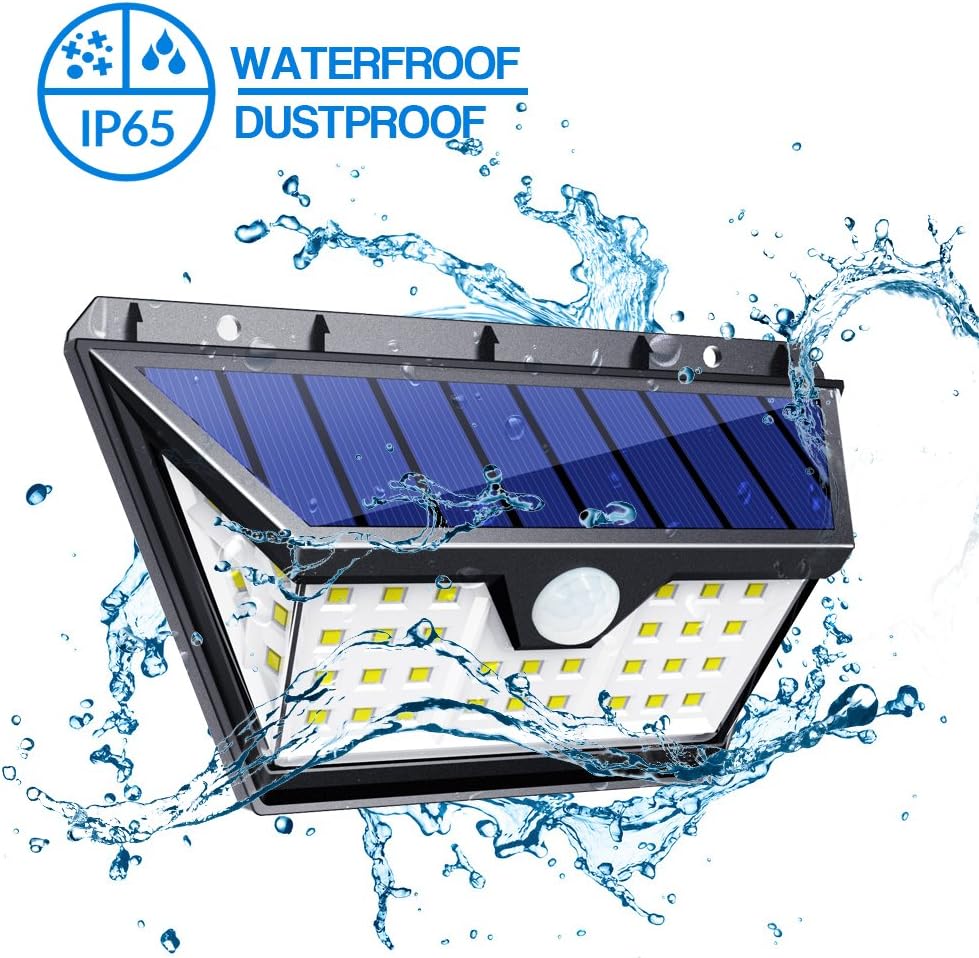 InnoGear Solar Lights Outdoor with Wide Lighting Area Wireless Motion Sensor Security Night Light Wall Sconce Lamp Waterproof for Front Door Back Yard Driveway Garage Patio and Garden