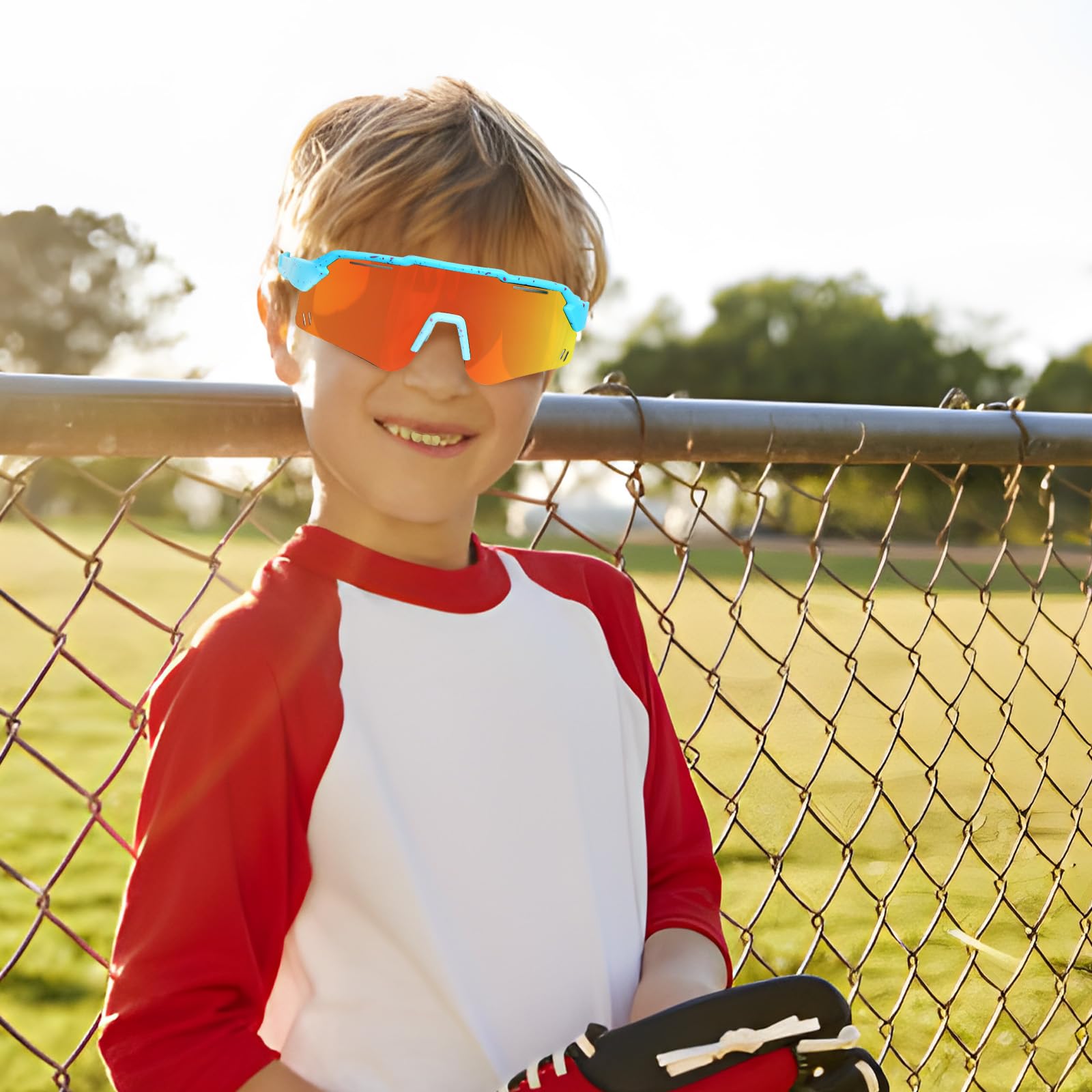 Gafas Sol Niño Niña,Protección UV400 Gafas de Sol Polarizadas Gafas Ciclismo Deportivas Running Tenis Aire Libre