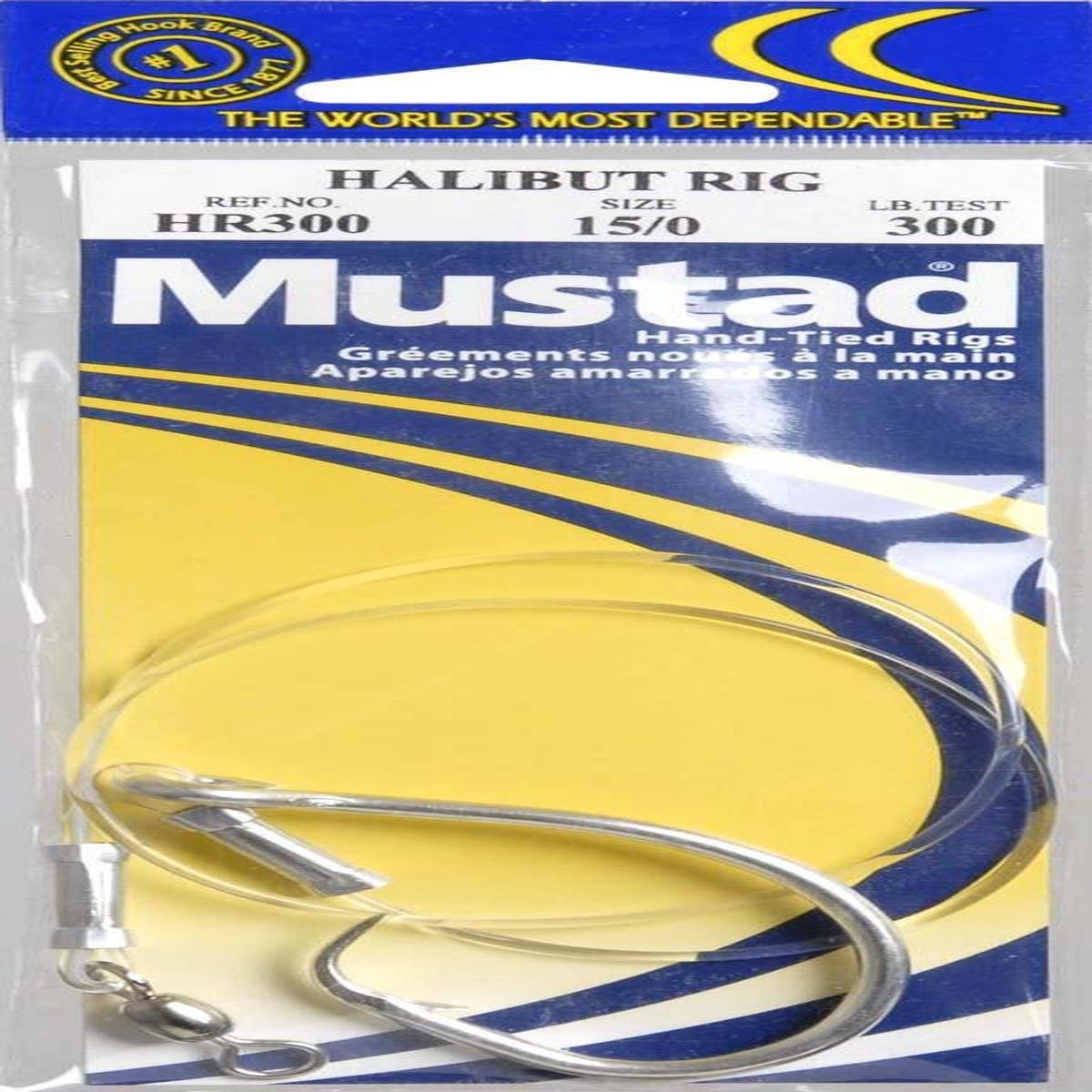 MustadHalibut Rig Fishing Equipment, 300 lb, Size 15/0