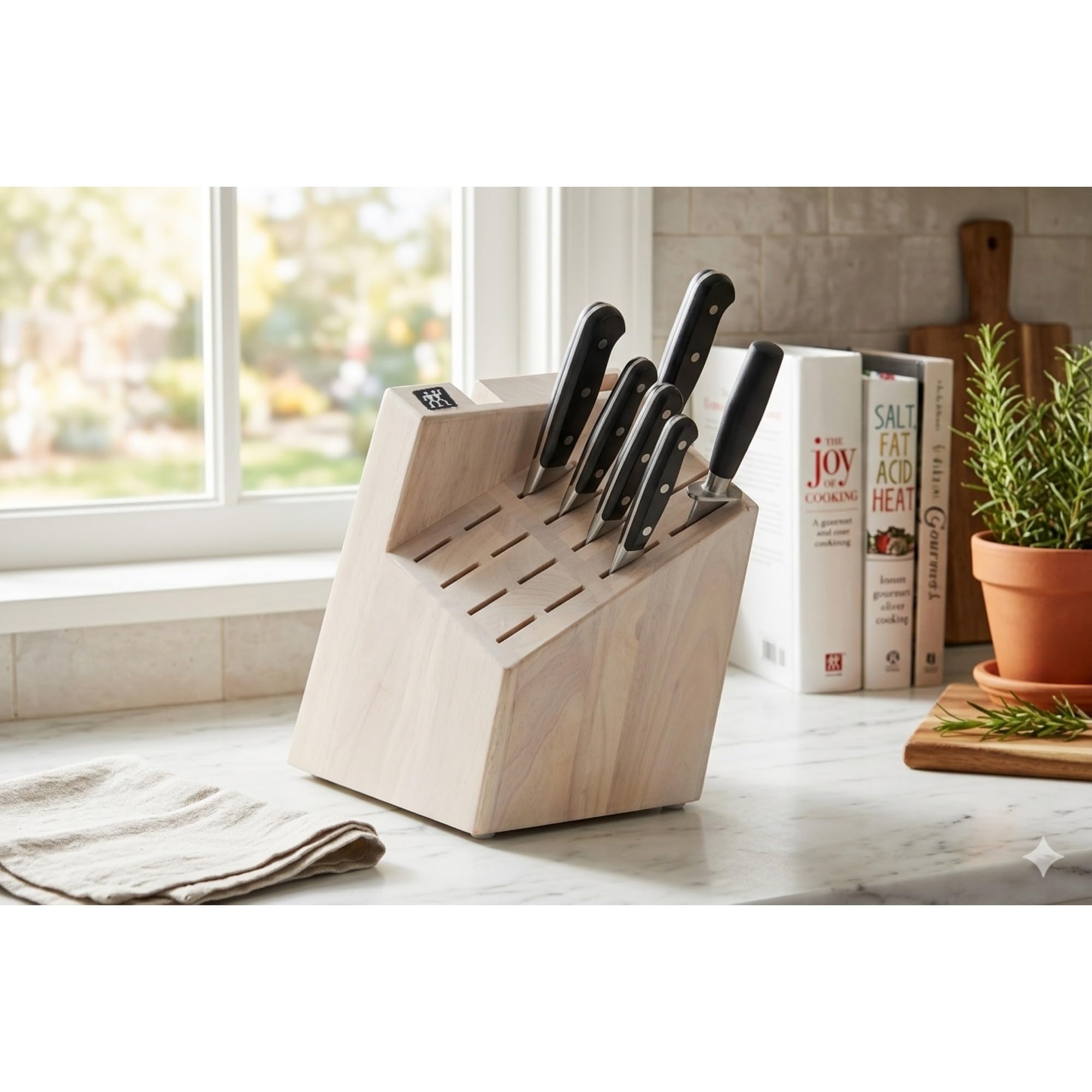 ZWILLING 35006-116 Pro Messerblock, Holz, Weiß