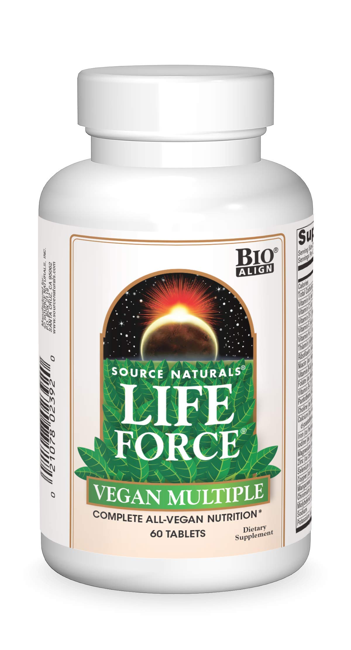 Source Naturals Life Force Vegan Multiple, Complete All-Vegan Nutrition* - 60 Tablets