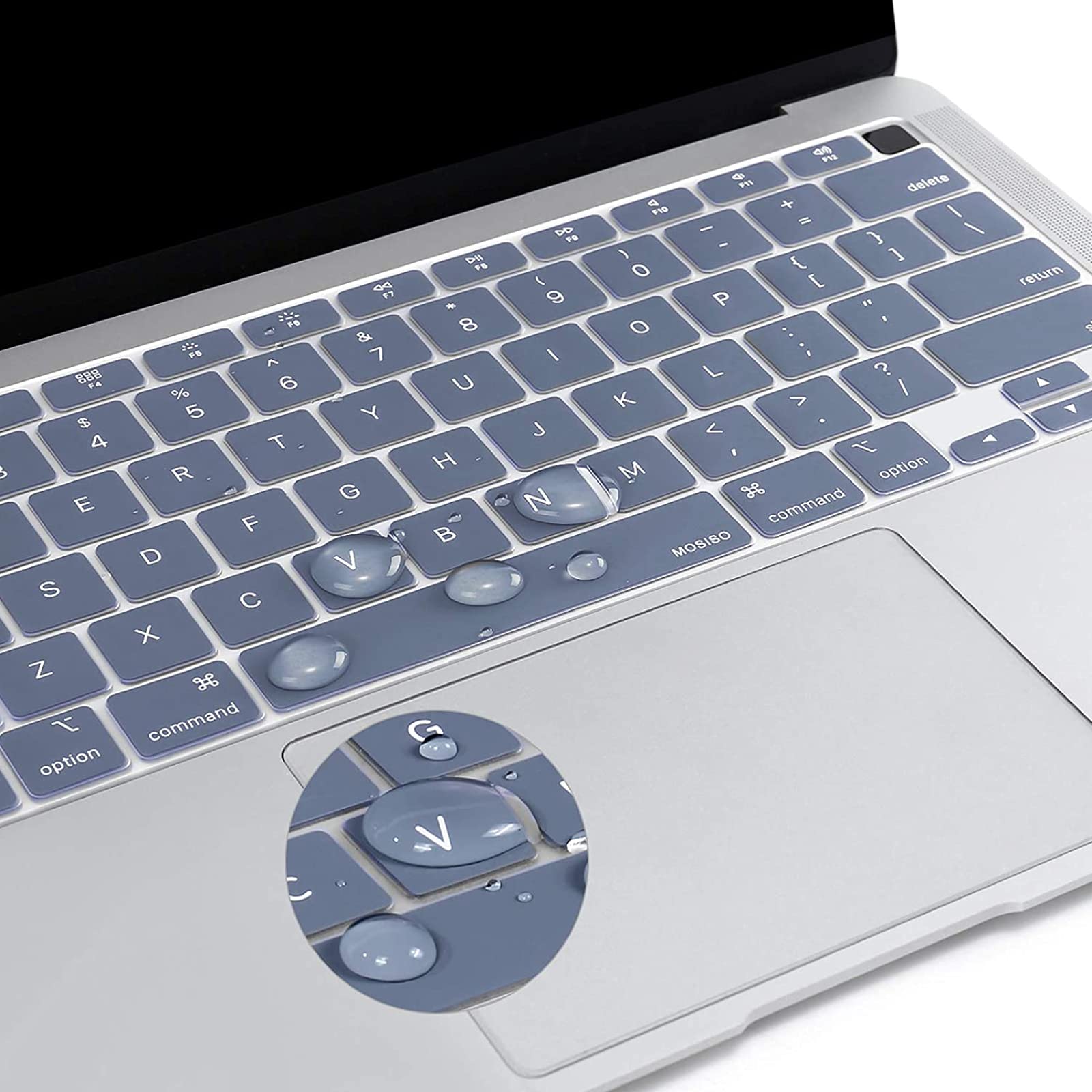 MOSISO Keyboard Cover Skin Compatible With MacBook Air 13.6 Inch 2025 M4 A3240/Air 15 Inch M4 A3241, Chalk Pink