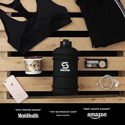 Miniatura 9 de SHAKESPHERE Botella de agua deportiva grande  Botella de hidratación sin BPA, color negro, ideal para deportes, camping, al aire libre, ciclismo y