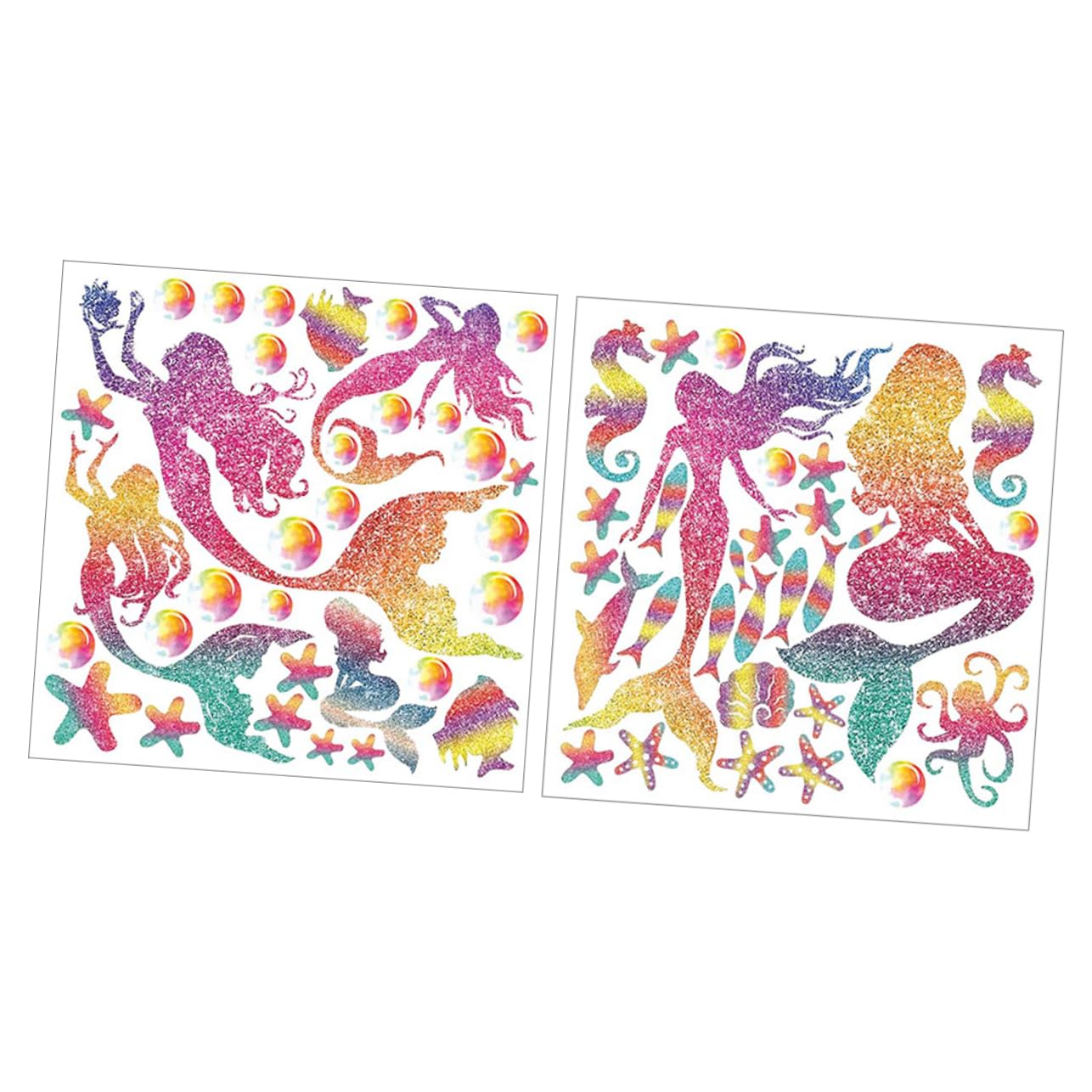 jojofuny 6pezzi Adesivi Murali Sirena Cartoon Per Decorazioni Cameretta Adesivi Murali Per Bambine Stile Sottomarino Facili Da Applicare Su Superfici Lisce e Pulite Design Alla Moda e Chic