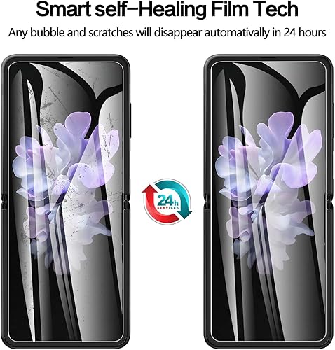 Miniatura 4 de YWXTW [Paquete de 2+2] para Samsung Galaxy Z Flip 3 Protector de pantalla interior EPU + protector de lente de cámara de vidrio templado, cobertura