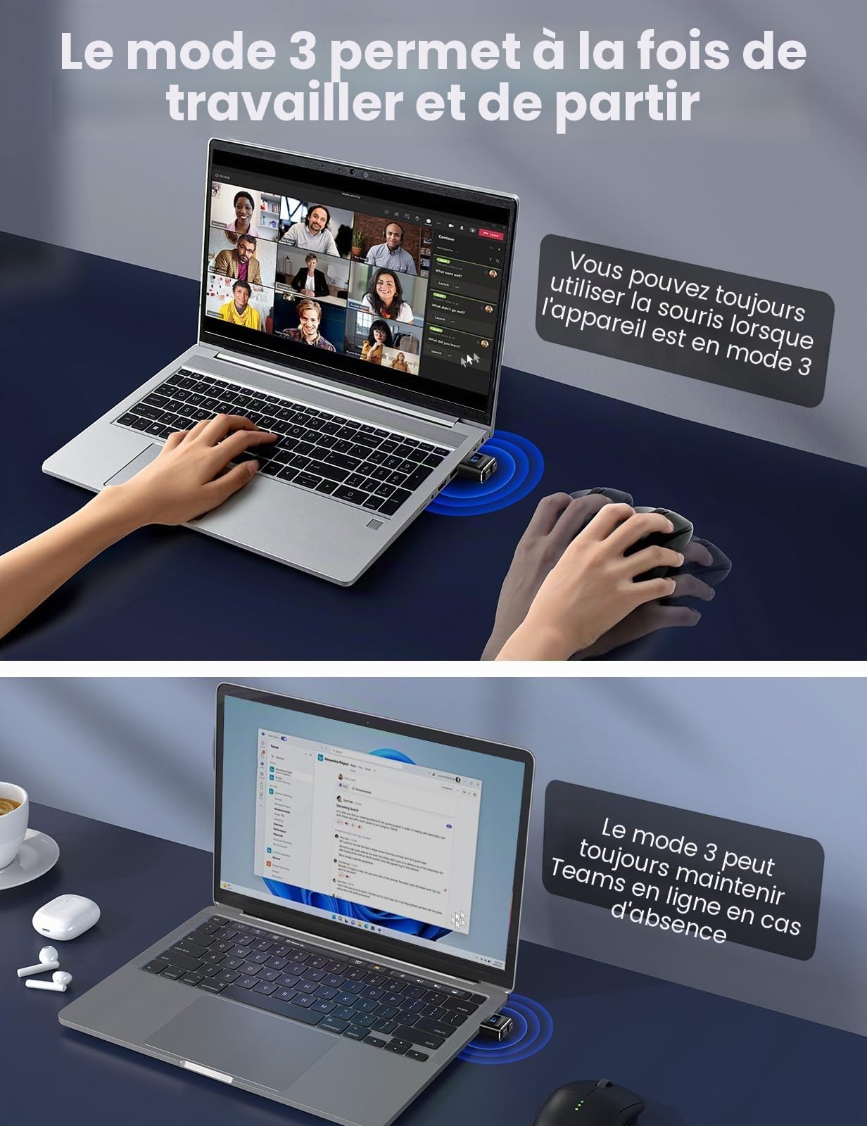 meatanty Métal Mini Mouse Jiggler Mover USB indétectable avec Interrupteur et écran,Shaker Automatique de Souris avec Plusieurs Pistes,sans Pilote,prêt à l'emploi,Garde l'ordinateur Portable éveillé