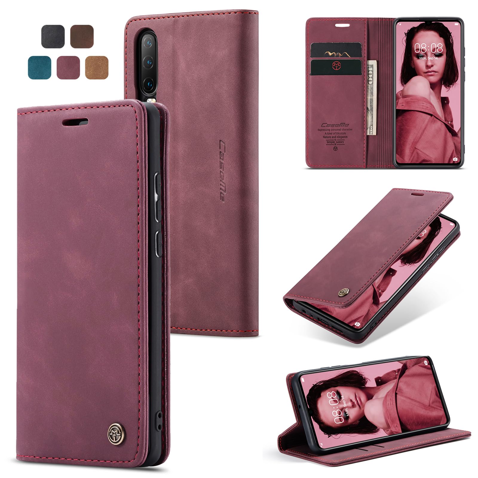 owlhold Handyhülle für iPhone klapphülle Premium hülle Weiches Vintage-Nubukleder Lederhülle