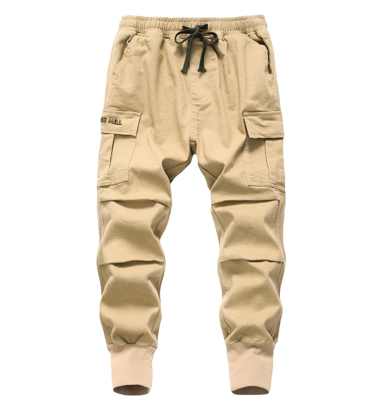 LAUSONS Pantalon Cargo Niño Cintura Elastica - Pantalones de Jogging Casual para Niños