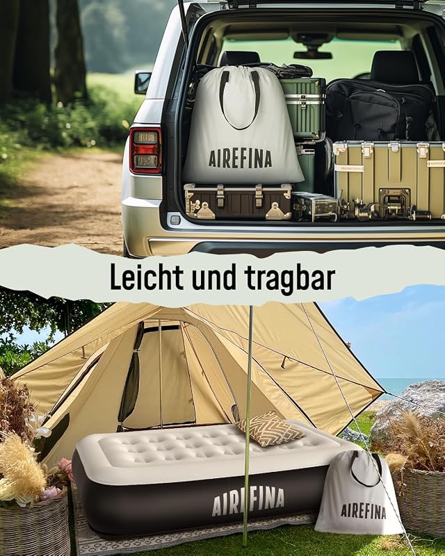 Airefina Önfelfújó Légágy 1 Személyes 190*100cmBeépített Pumpával Camping Utazáshoz