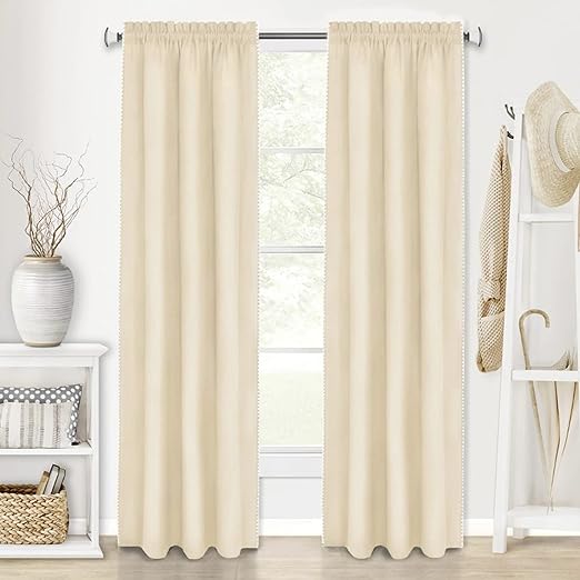 Achim Kendal Rod Pocket Window Curtain Panel 52 Width, 63