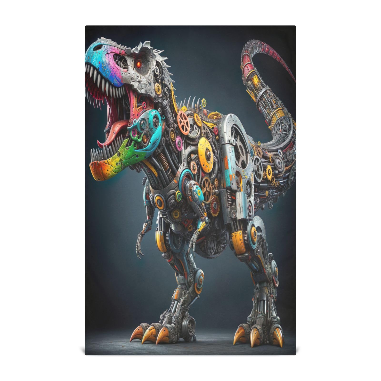 Paños de cocina absorbentes GAIREG con estampados decorativos de dinosaurio, juego de 6