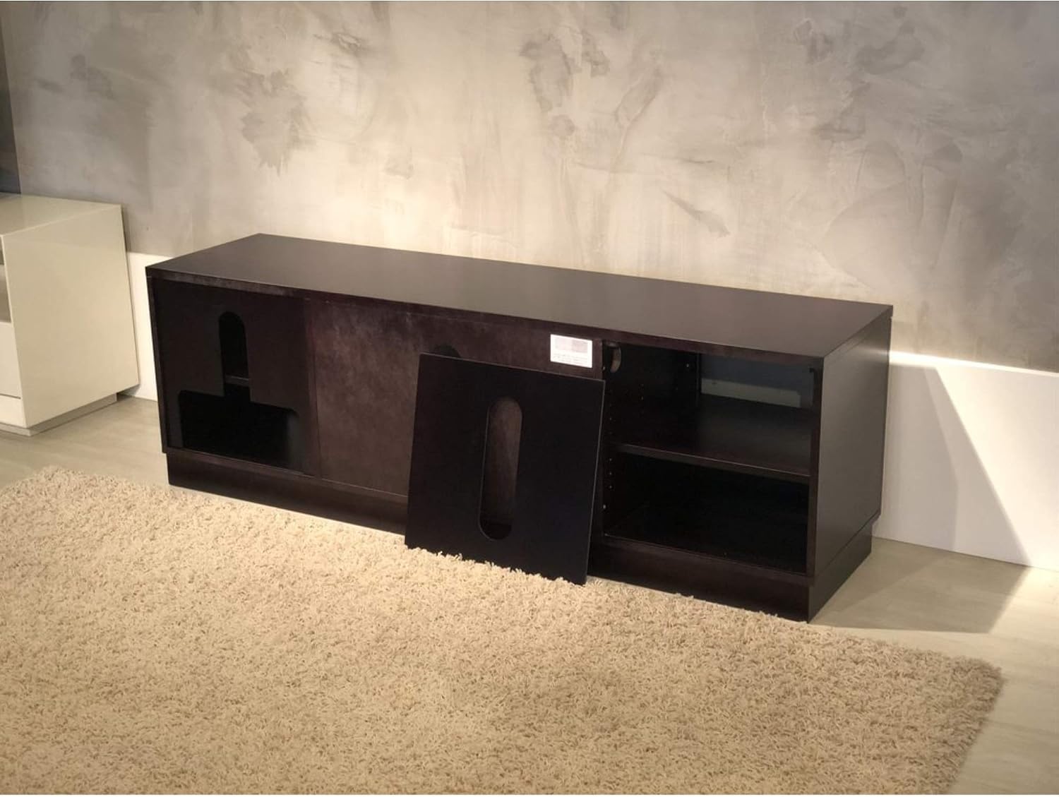 Ergode 70" Contemporary TV Stand | Media Console | Flat Screen & Audio Video Installations | Warm Wenge Finish