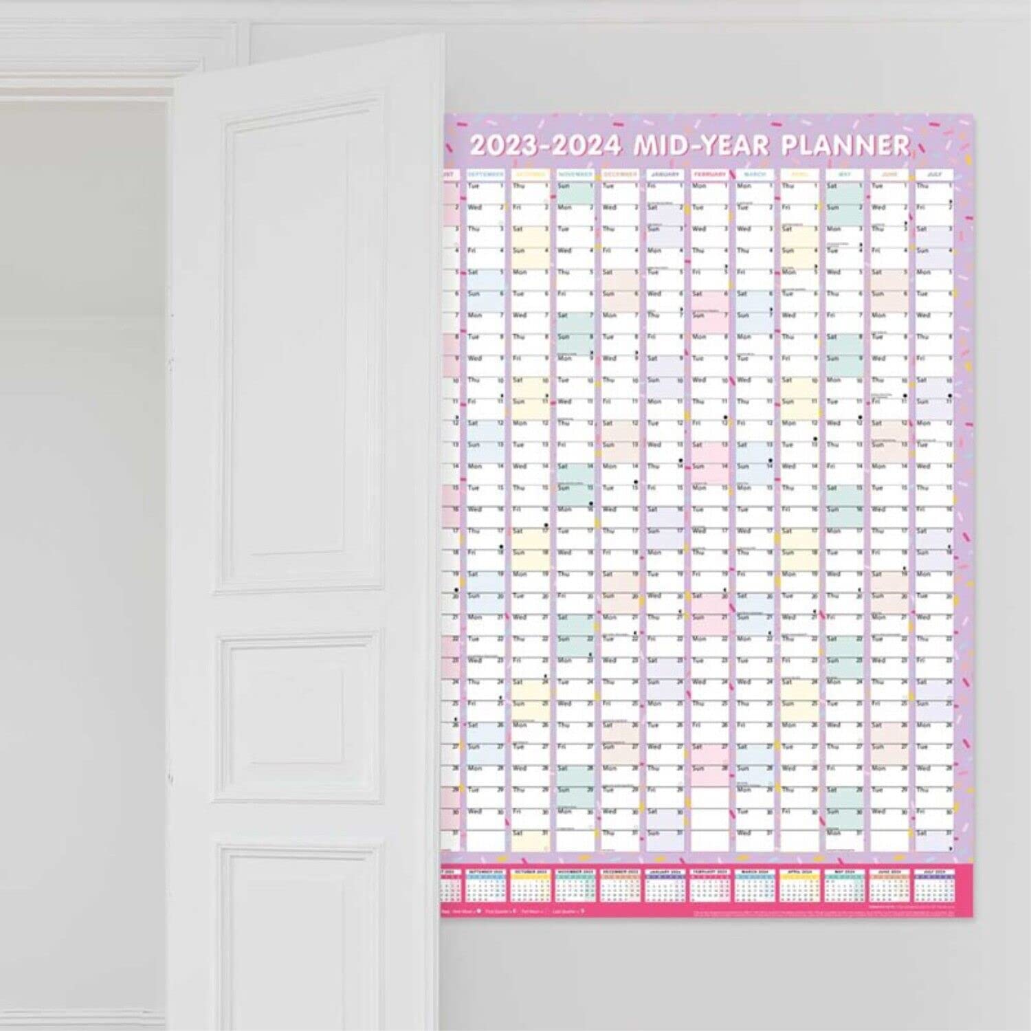 Academic Wall Planner -2023-2024 Academic Large Mid-Year Deur Planner - A1 Wandplanner Kalender voor Thuis, Kantoor, School, Organisatie 84cm x 60cm Gevouwen Paars Academic Wall Planner -2023-2024 Academic Large Mid-Year Deur Planner - A1 Wandplanner Kalender voor Thuis, Kantoor, School, Organisatie 84cm x 60cm Gevouwen Paars