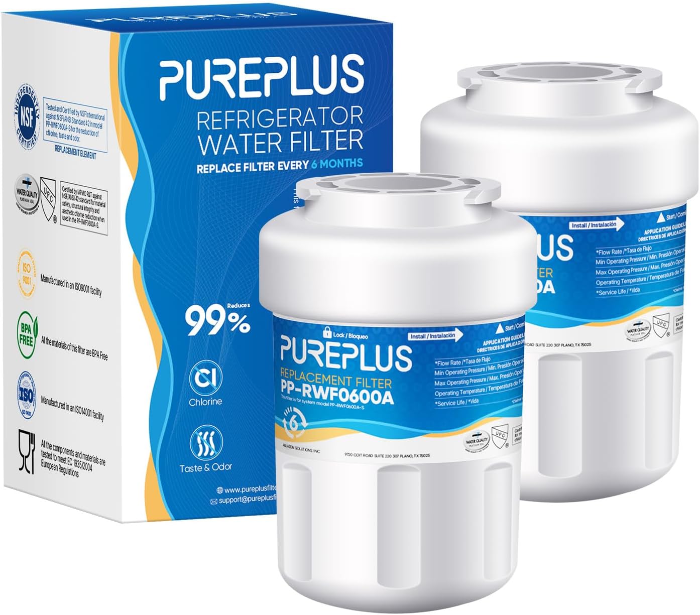 PUREPLUS Replacement for MWF
Refrigerator Water Filter (2 Pack) Thumbnail