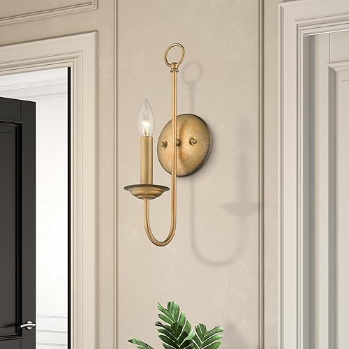 Miniatura 4 de Livex Lighting Aplique de pared de acero 42681-07 para decoración del hogar elegante decoración de pared, 1 lámpara con acabado de bronce