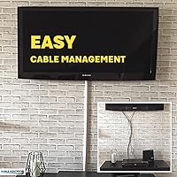 Vista 6 de Kable Kontrol Ocultador de cable semicircular, cubierta de cable, cables de montaje en pared de TV, canaleta para cables, cubiertas decorativas