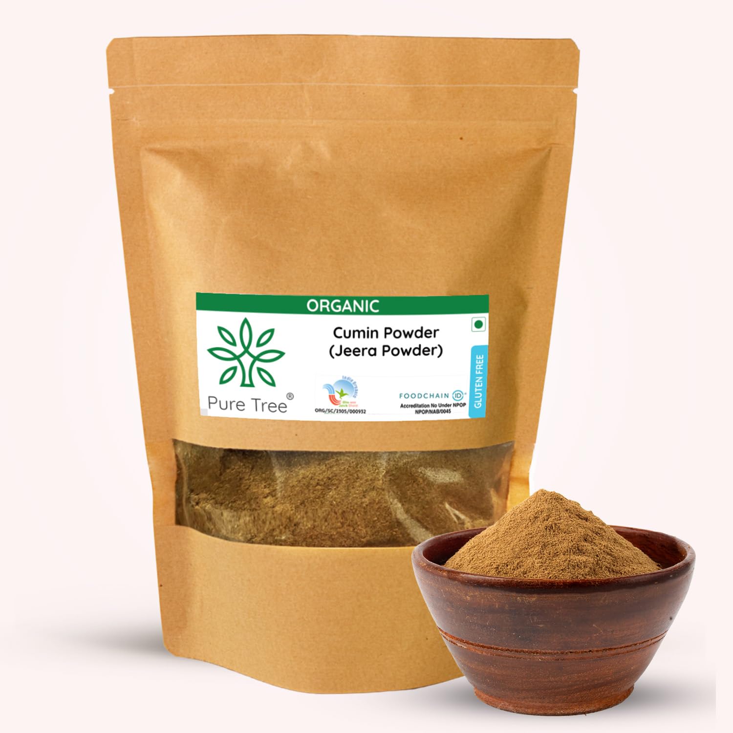 pure tree certified organic jeera powder | 1.8 kg / 1800 g | jeelakarra | zeera powder | cumin powder | boost immunity | adds flavor to curries & veg