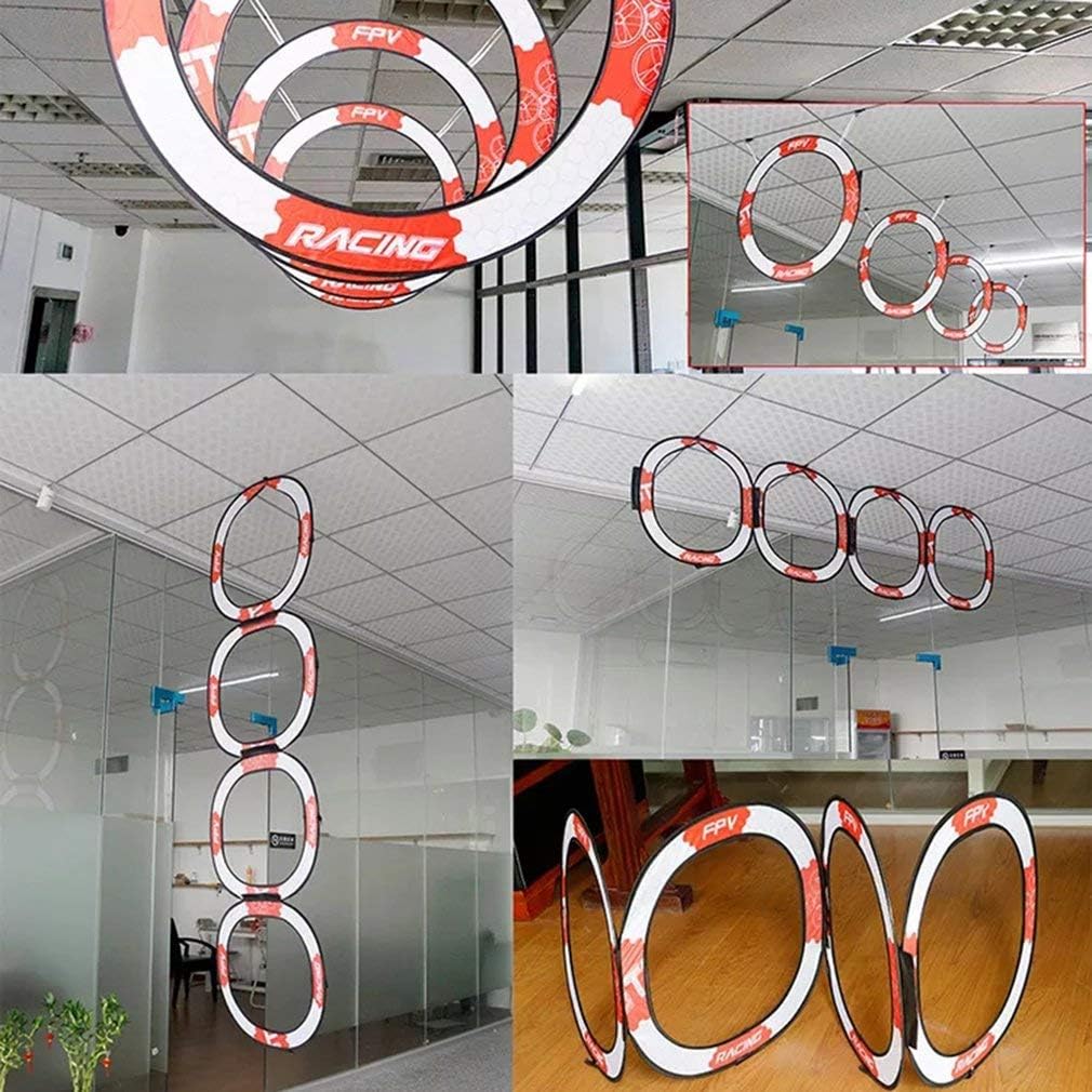 Parts & Accessories Round RC Drone FPV Racing Gate Flying Crossing Door 765mm with Base for 3 Inch Tiny Whoop Race Micro FPV Drone - (Color: Red, CN)