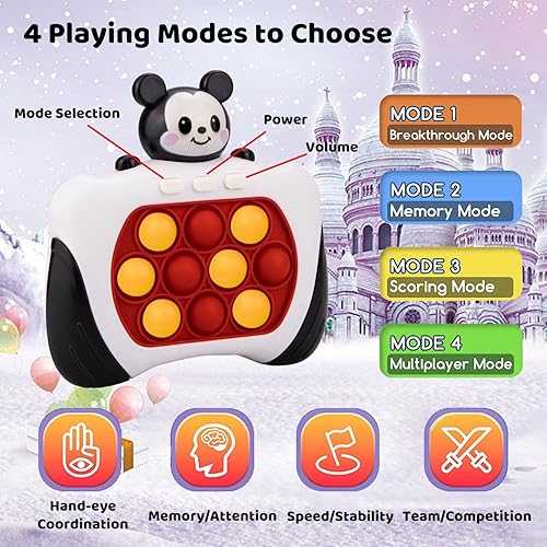 Miniatura 3 de Juguete para ansiedad de presionar burbujas rápidas, juego sensorial interactivo de empuje rápido, juego de botón para niños y adultos, juguete de