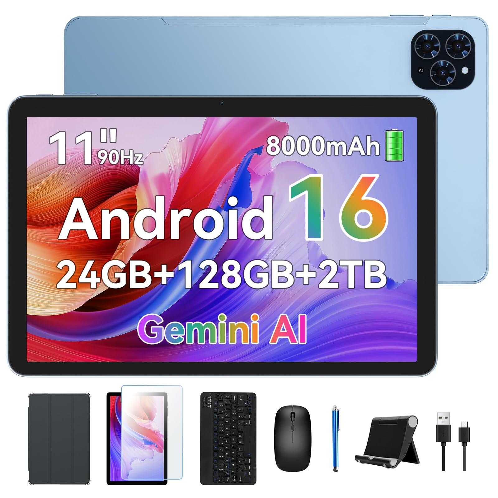 10 Inch Tablet, Android 15 Tablets, 24GB RAM + 256GB ROM : Amazon
