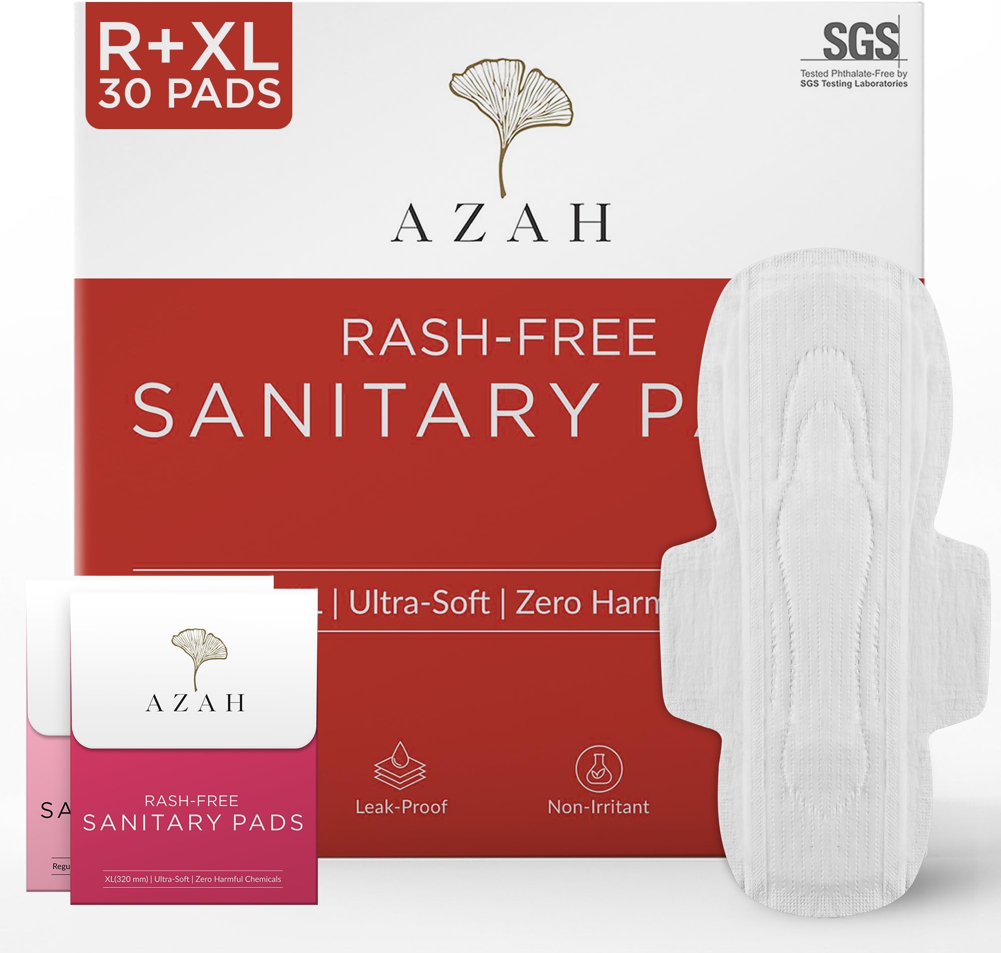 Ultra-Soft Organic Sanitary Pad (Box of 30 Pads,20 Regular and 10 XL)