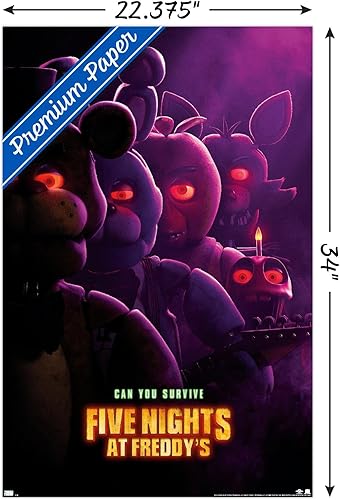 Miniatura 3 de Trends International Five Nights at Freddy's Movie - Póster de pared de una hoja, 34 pulgadas de largo x 22.4 pulgadas de ancho, paquete de póster y